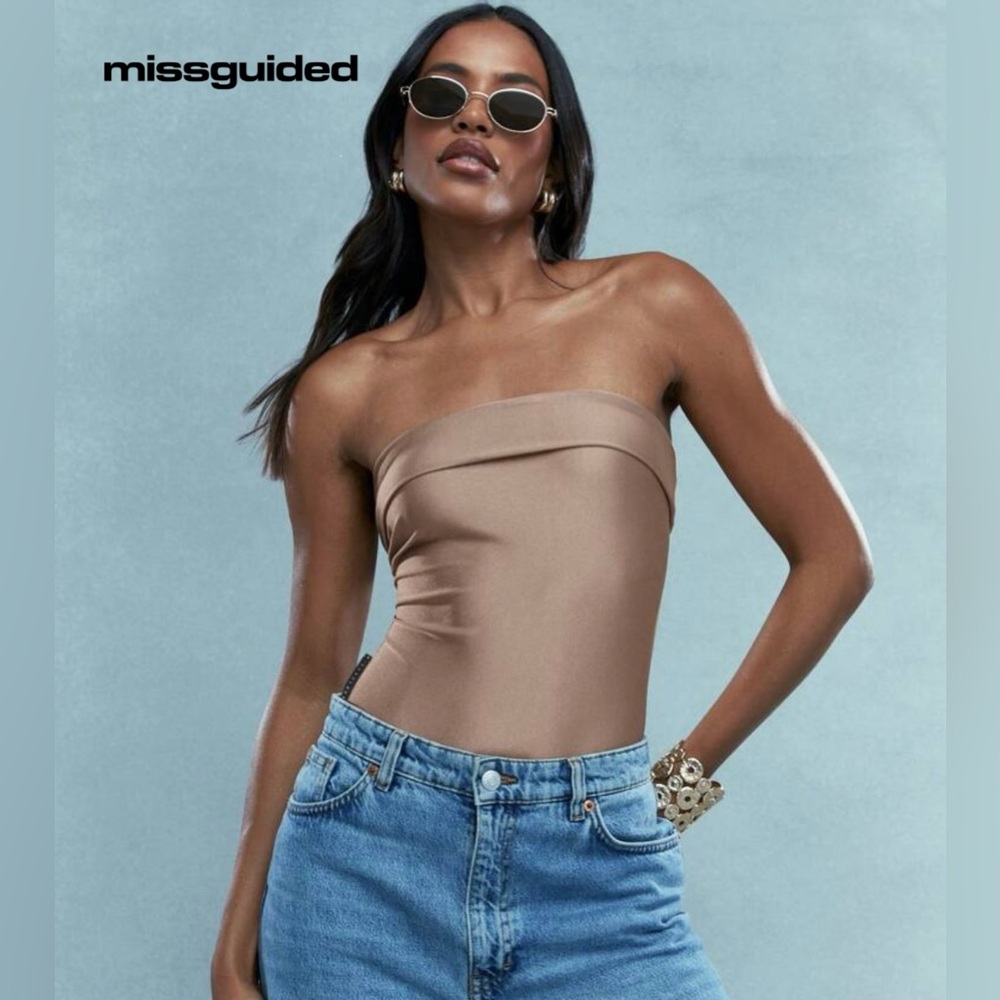 Missguided beige tube bodysuit
